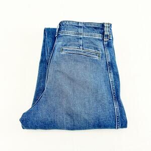 Madewell Tapered Denim Trousers High Rise Denim Jeans Straight Size 28 NWT $148